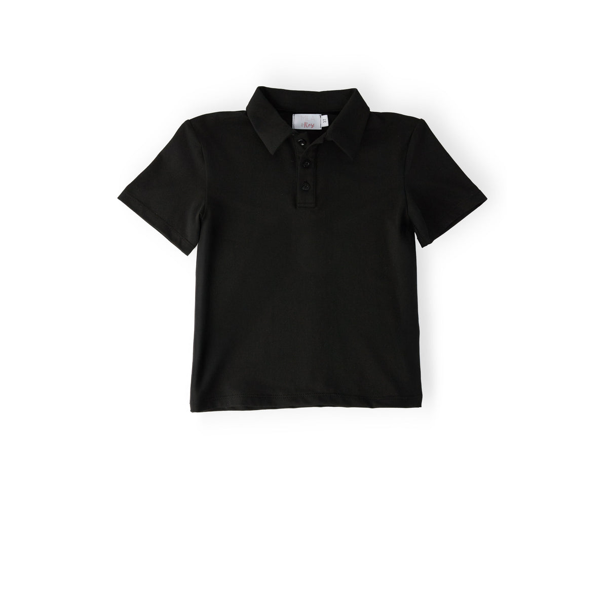 Boys Black S/S Polo