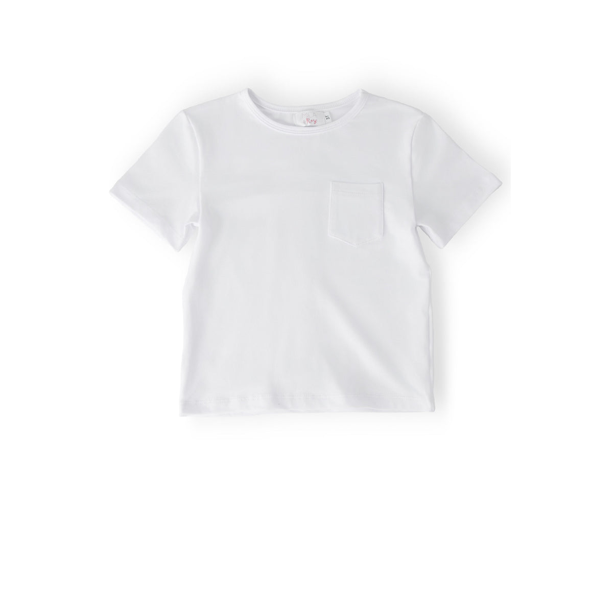 Boys White S/S Pocket Tee