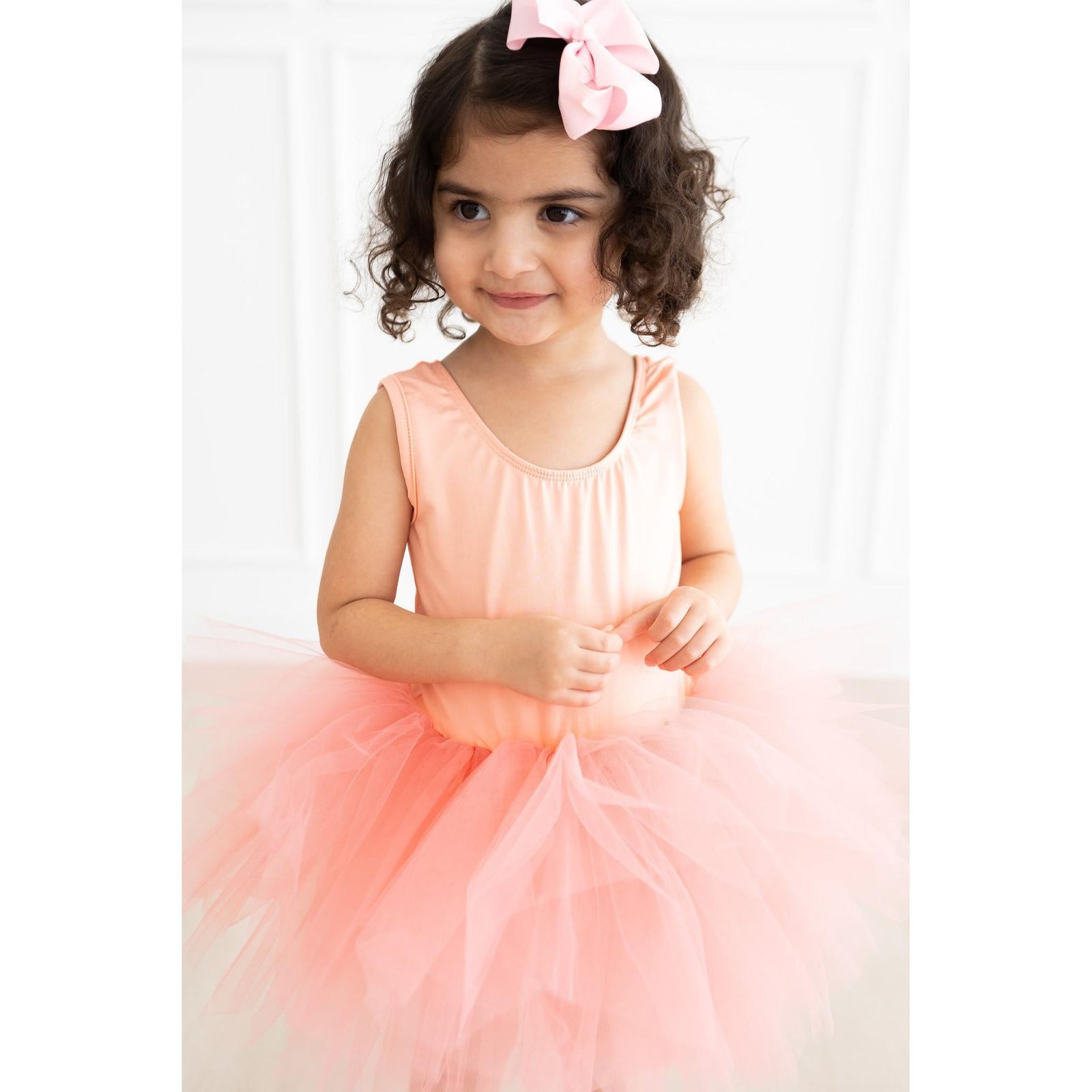 Bright Peach Tank Tutu Leotard