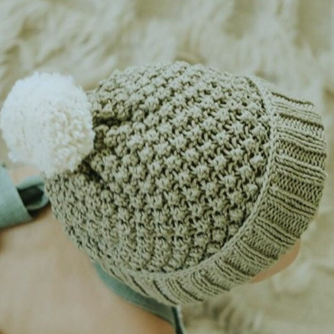 Bubble Knit Beanie and Leg Warmer Set