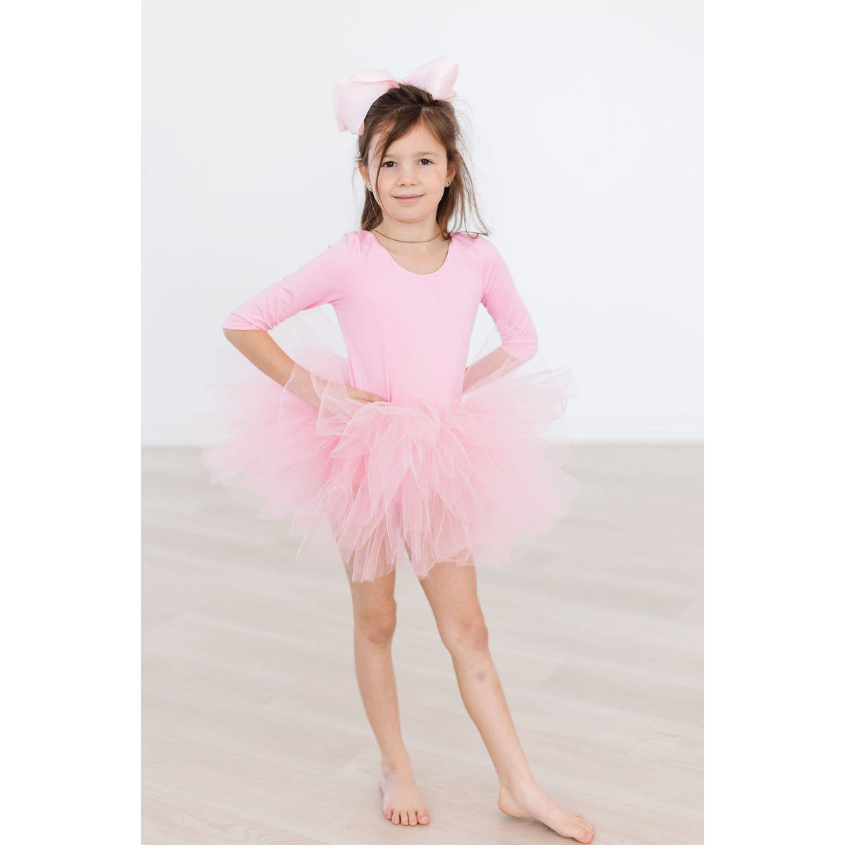 Bubblegum Pink 3/4 Tutu Leotard