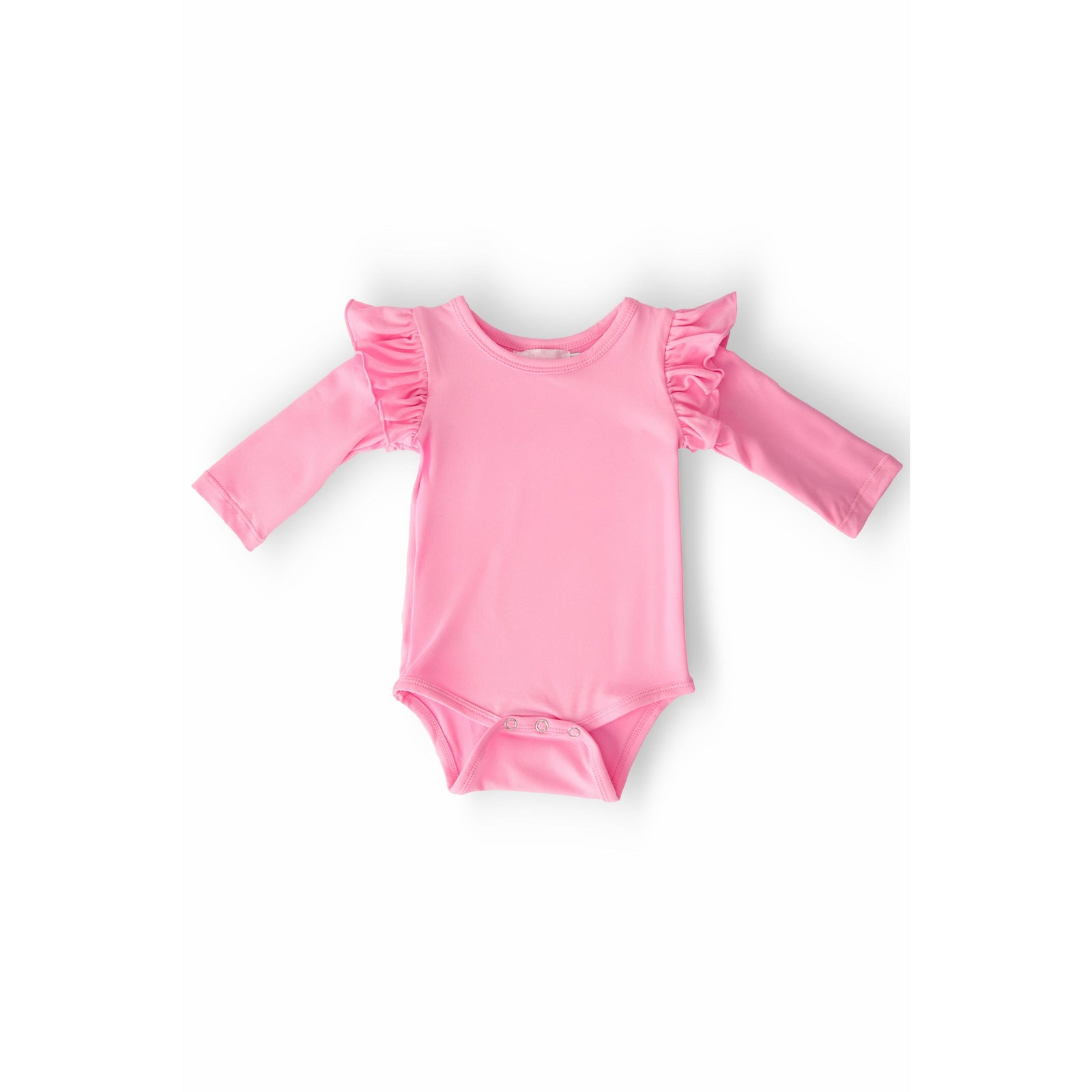 Bubblegum Pink L/S Flutter Bodysuit