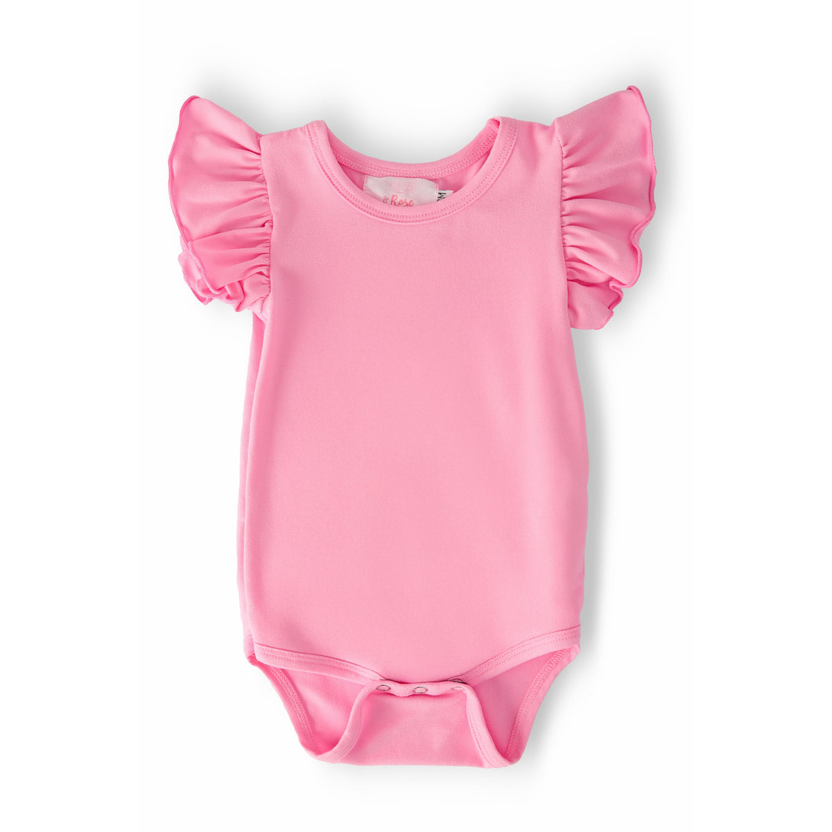 Bubblegum Pink S/S Flutter Bodysuit