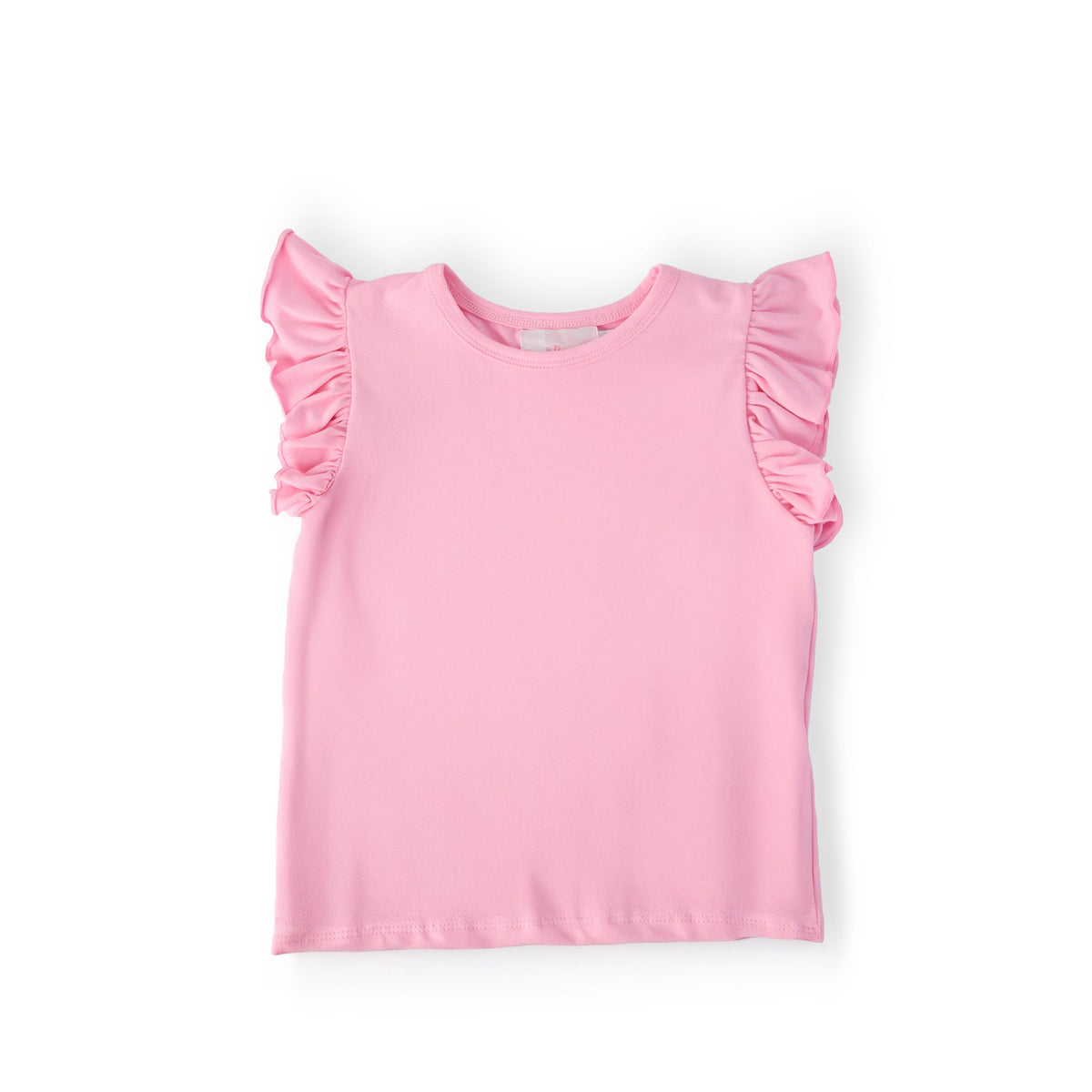 Bubblegum Pink S/S Ruffle Tee