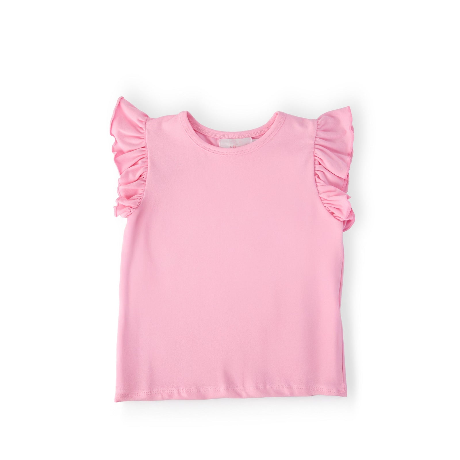 Bubblegum Pink S/S Ruffle Tee