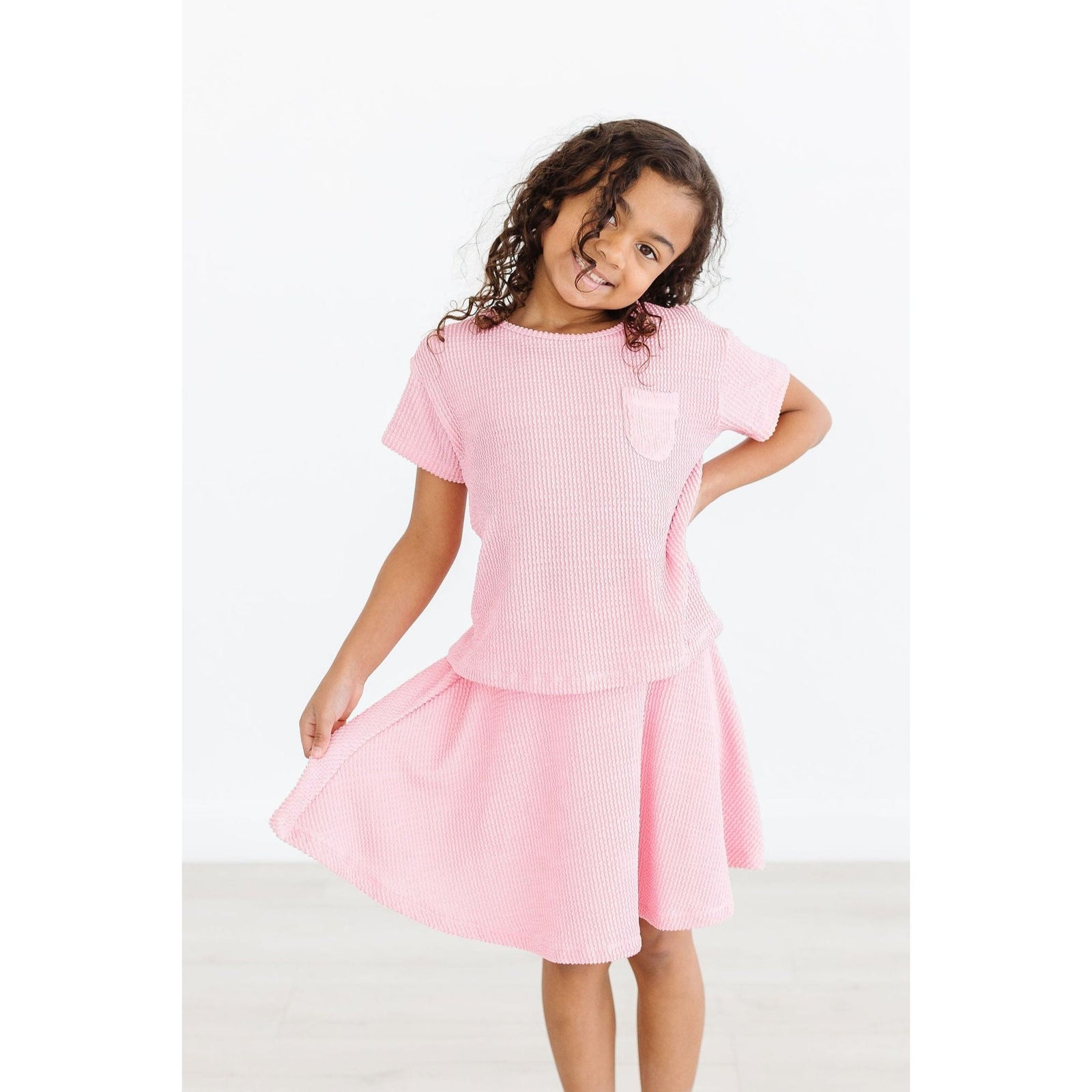 Bubblegum Pink Scrunchy Twirl Skort