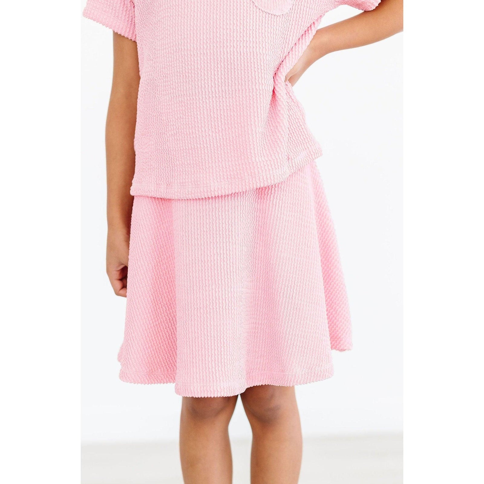 Bubblegum Pink Scrunchy Twirl Skort