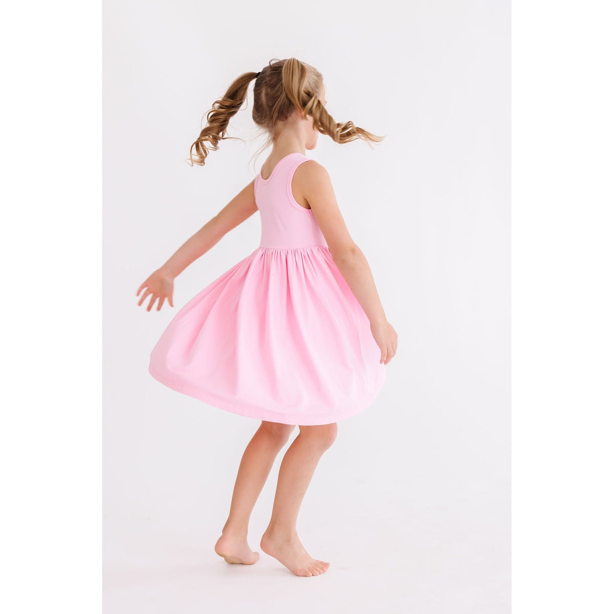 Bubblegum Pink Tank Pocket Twirl Dress