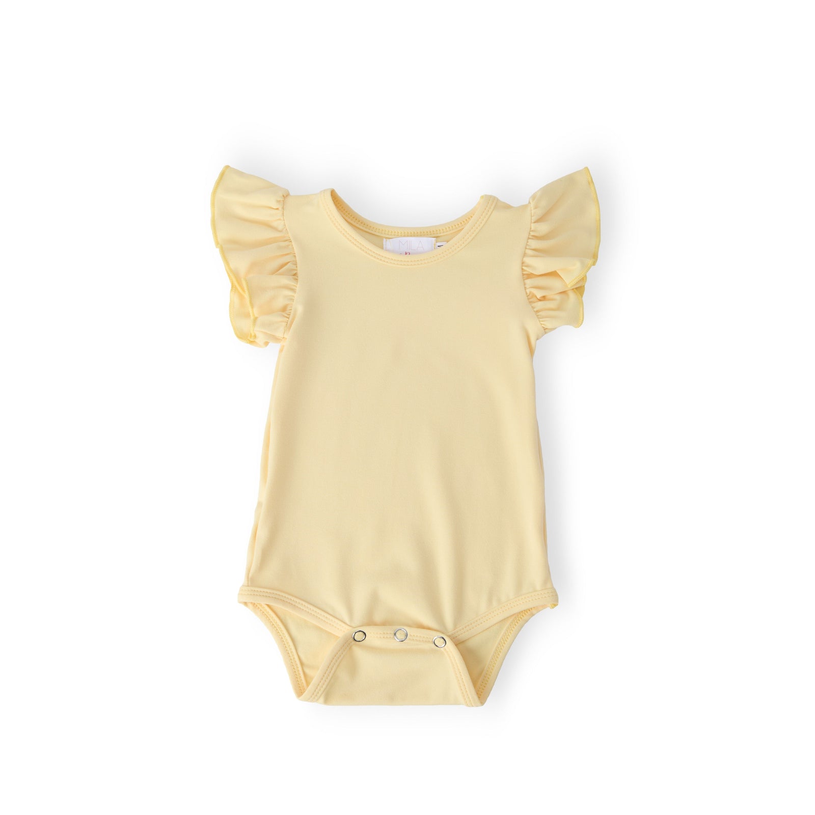 Butter Yellow S/S Flutter Bodysuit