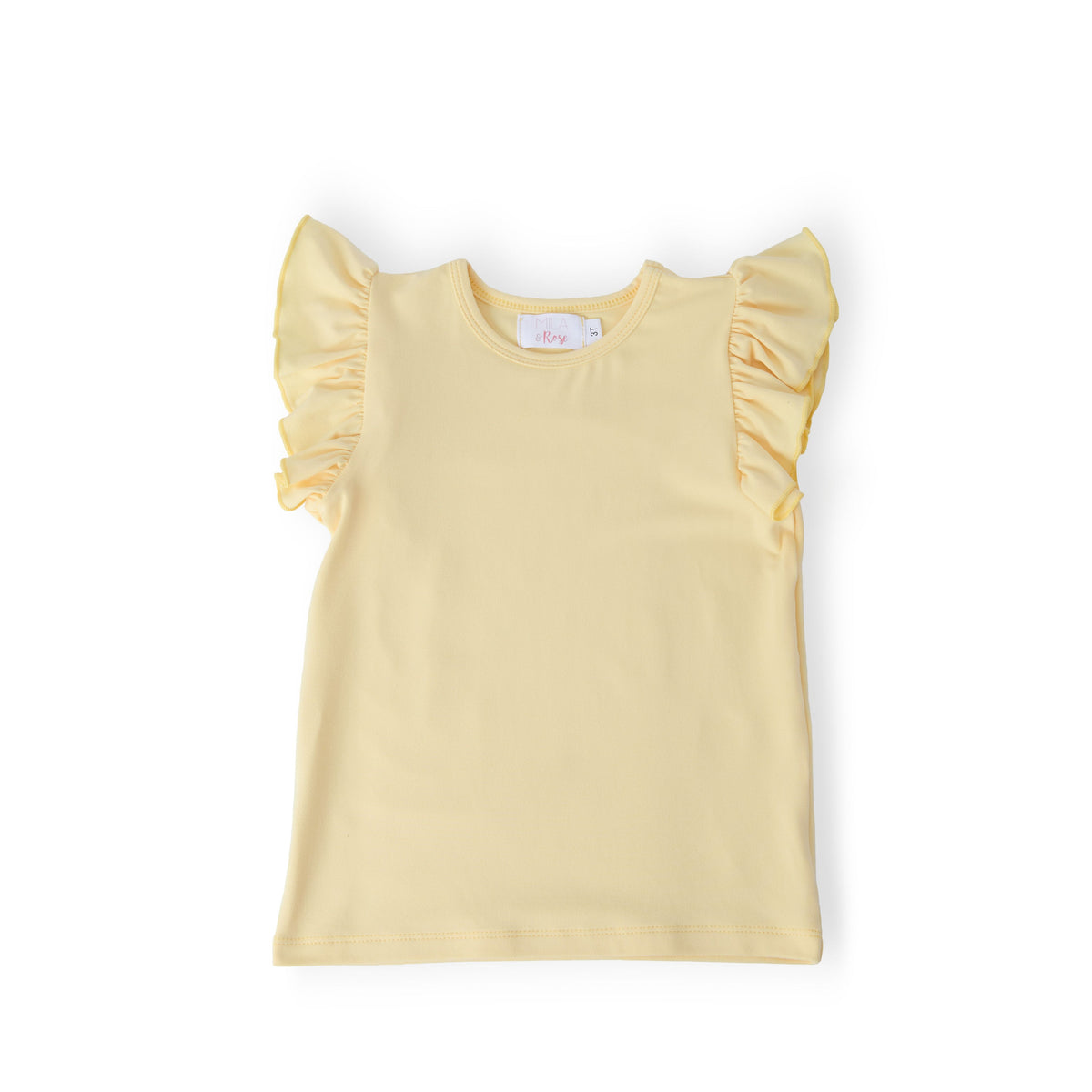 Butter Yellow S/S Ruffle Tee