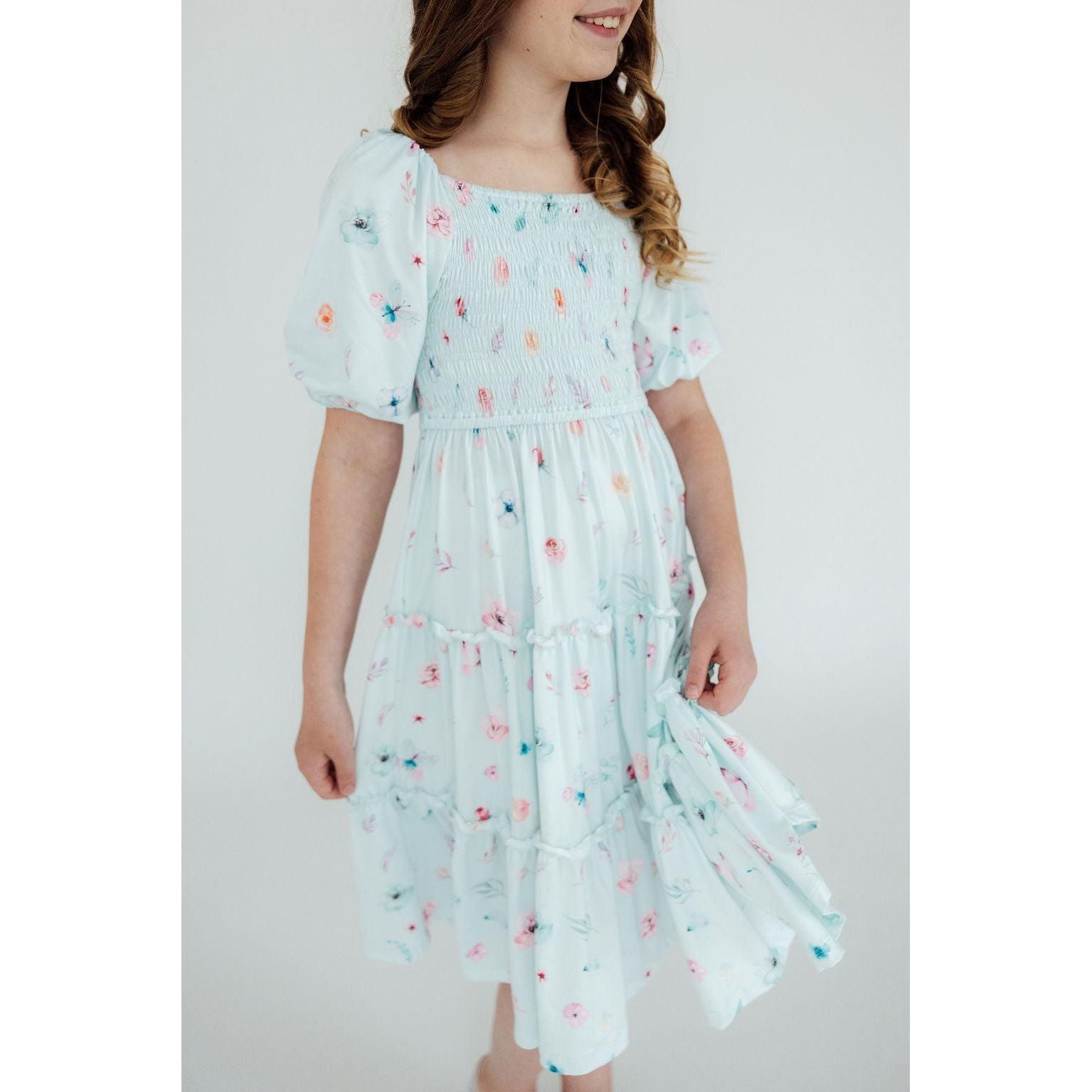 Butterfly Ballet Smocked Ruffle Dress