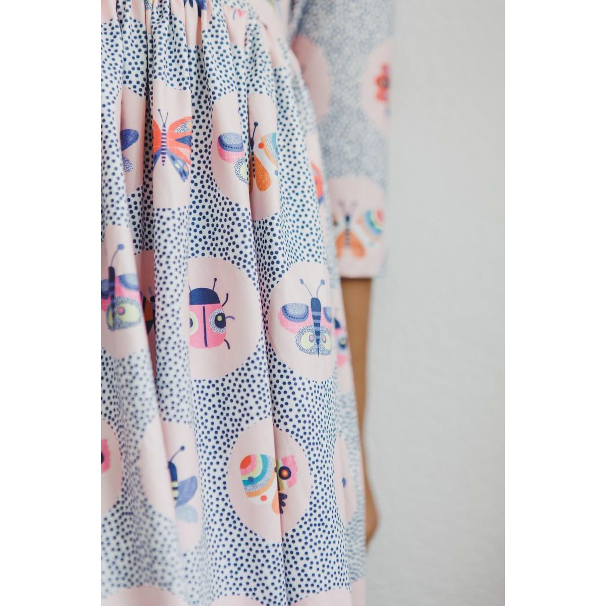 Butterfly Effect 3/4 Sleeve Pocket Twirl Dress