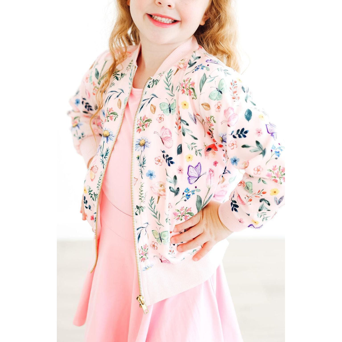 Butterfly Meadows Satin Jacket
