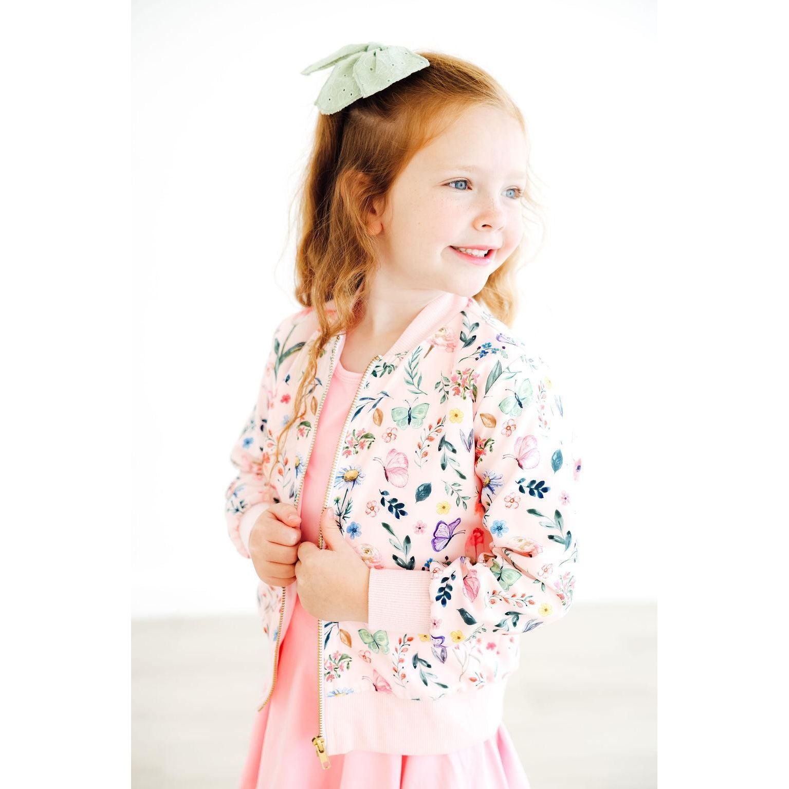 Butterfly Meadows Satin Jacket