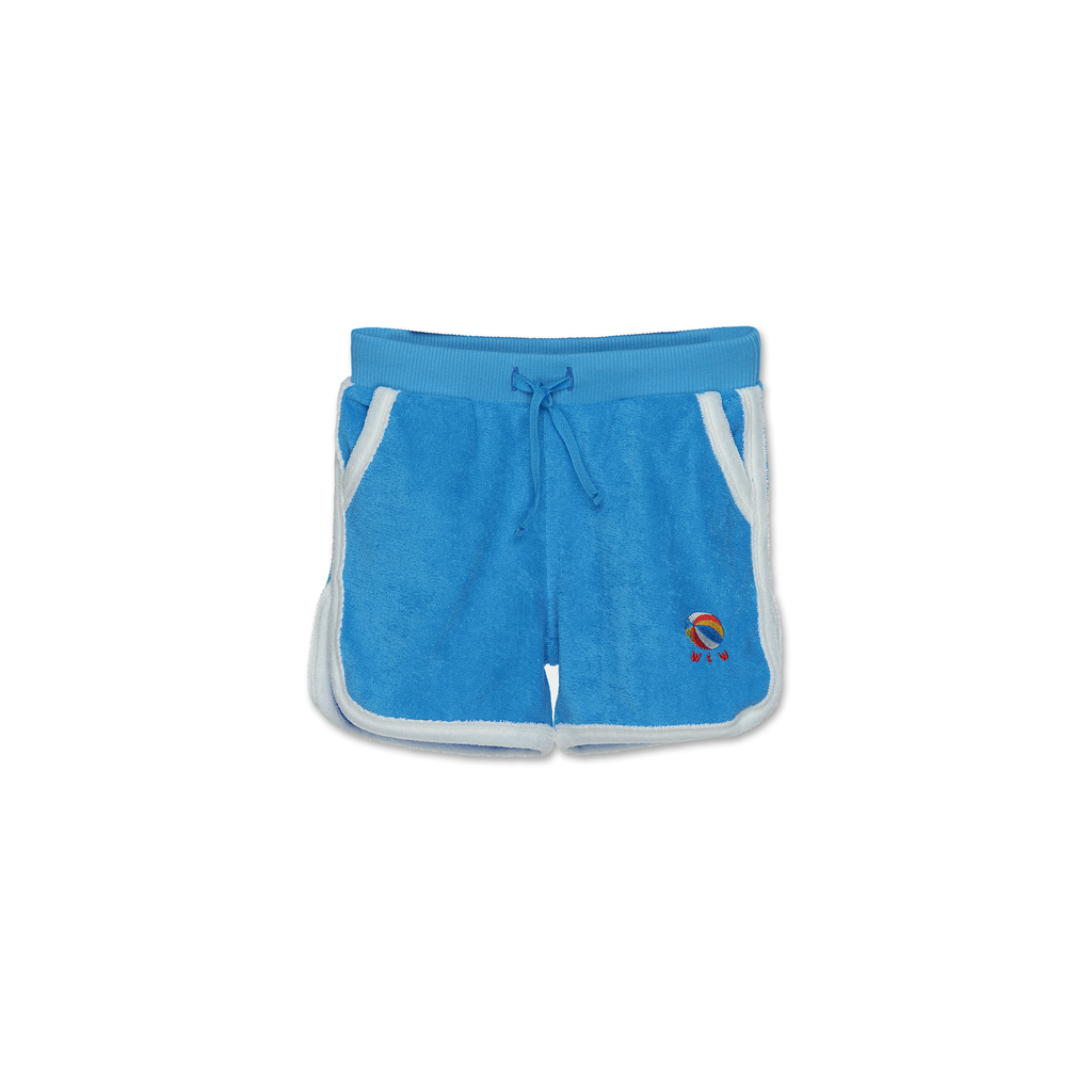 terry gym shorts | sky