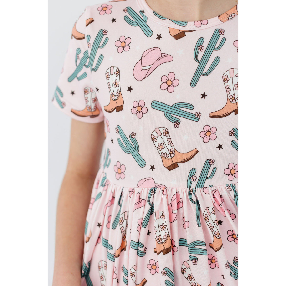 Cactus Cowgirl S/S Pocket Twirl Dress