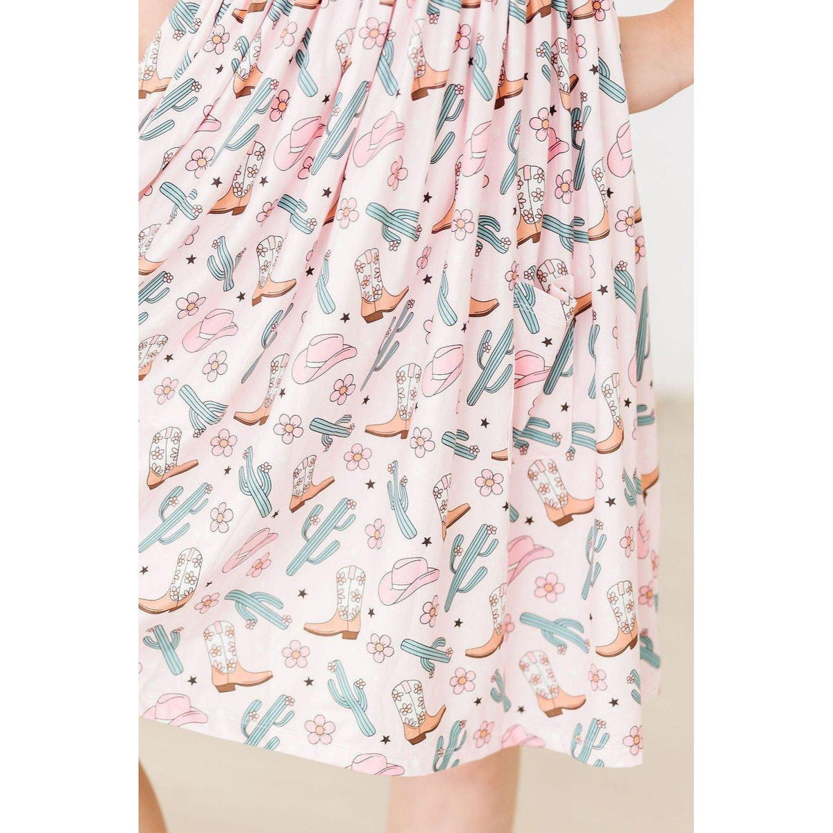 Cactus Cowgirl S/S Pocket Twirl Dress