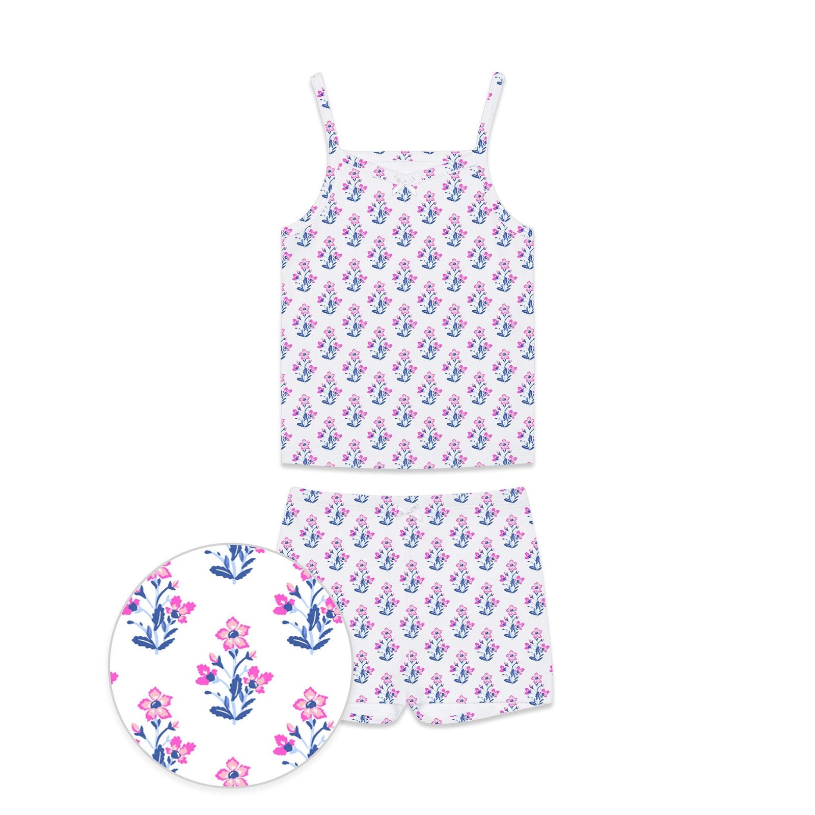 The Organic Cami and Short Set [Block Floral]