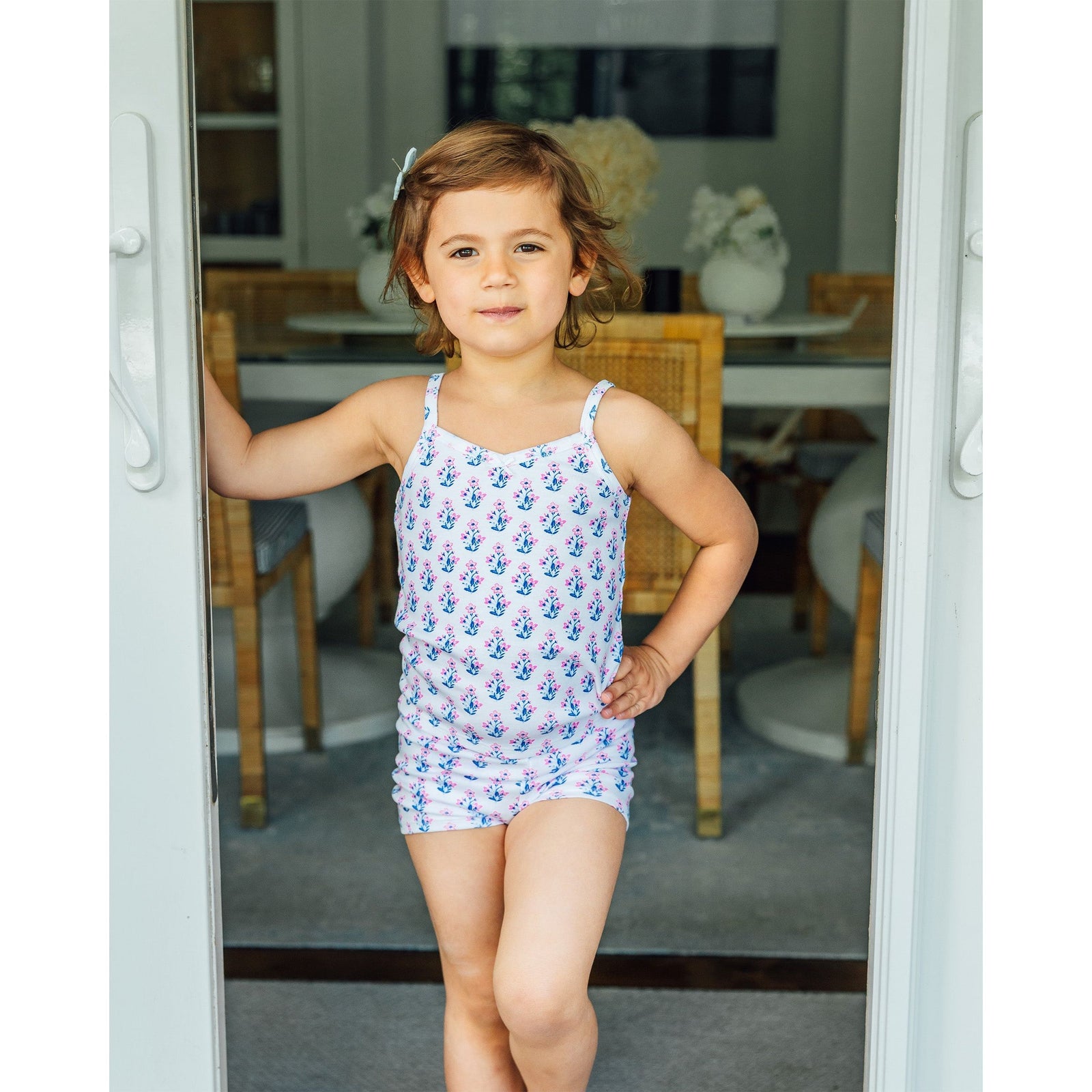 The Organic Cami and Short Set [Block Floral]