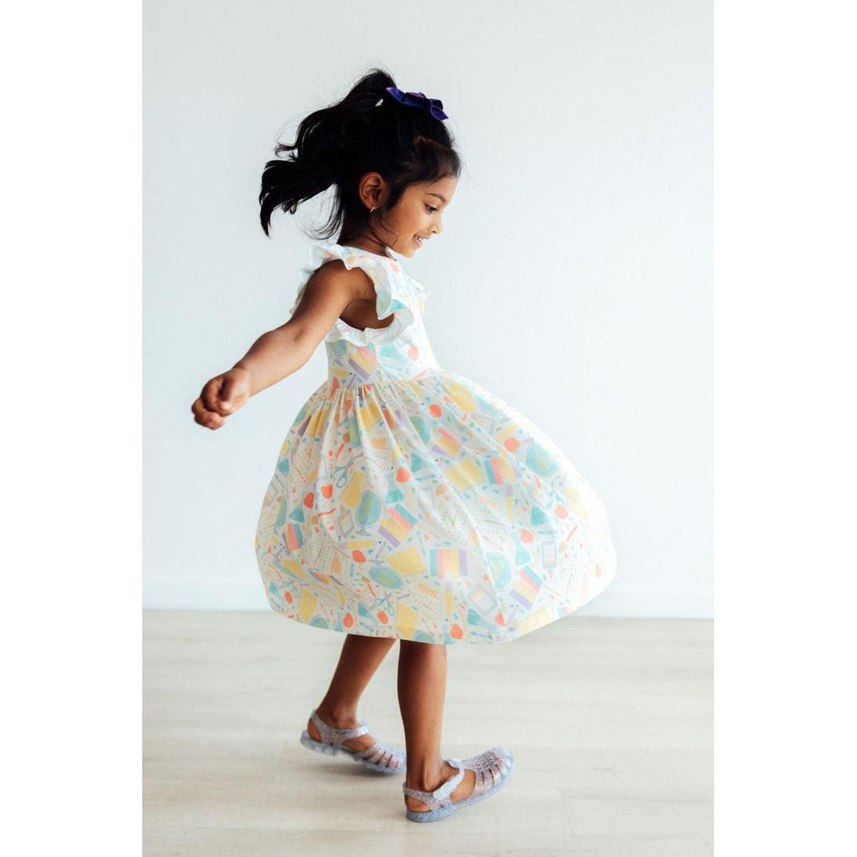 Campus Cutie Flutter Sleeve Twirl Dress