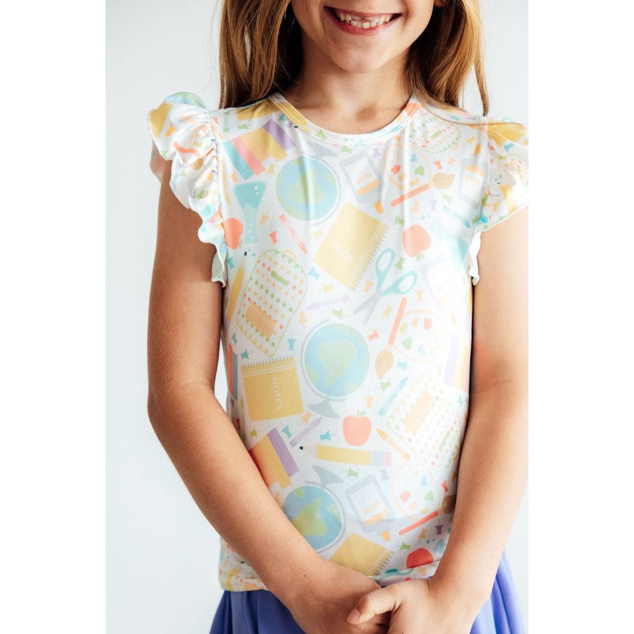 Campus Cutie S/S Ruffle Tee