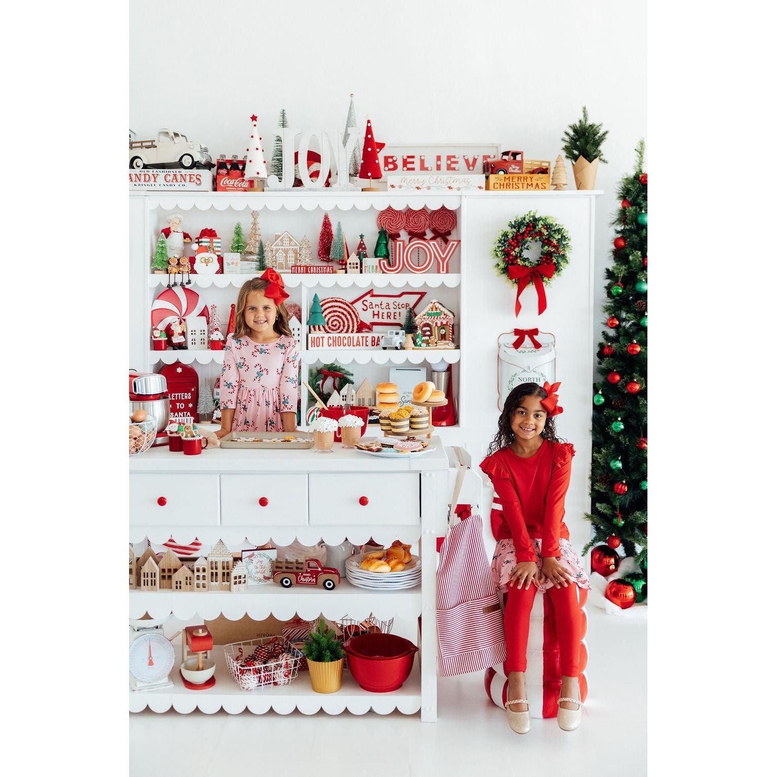 Candy Cane Cutie 3/4 Sleeve Pocket Twirl Dress
