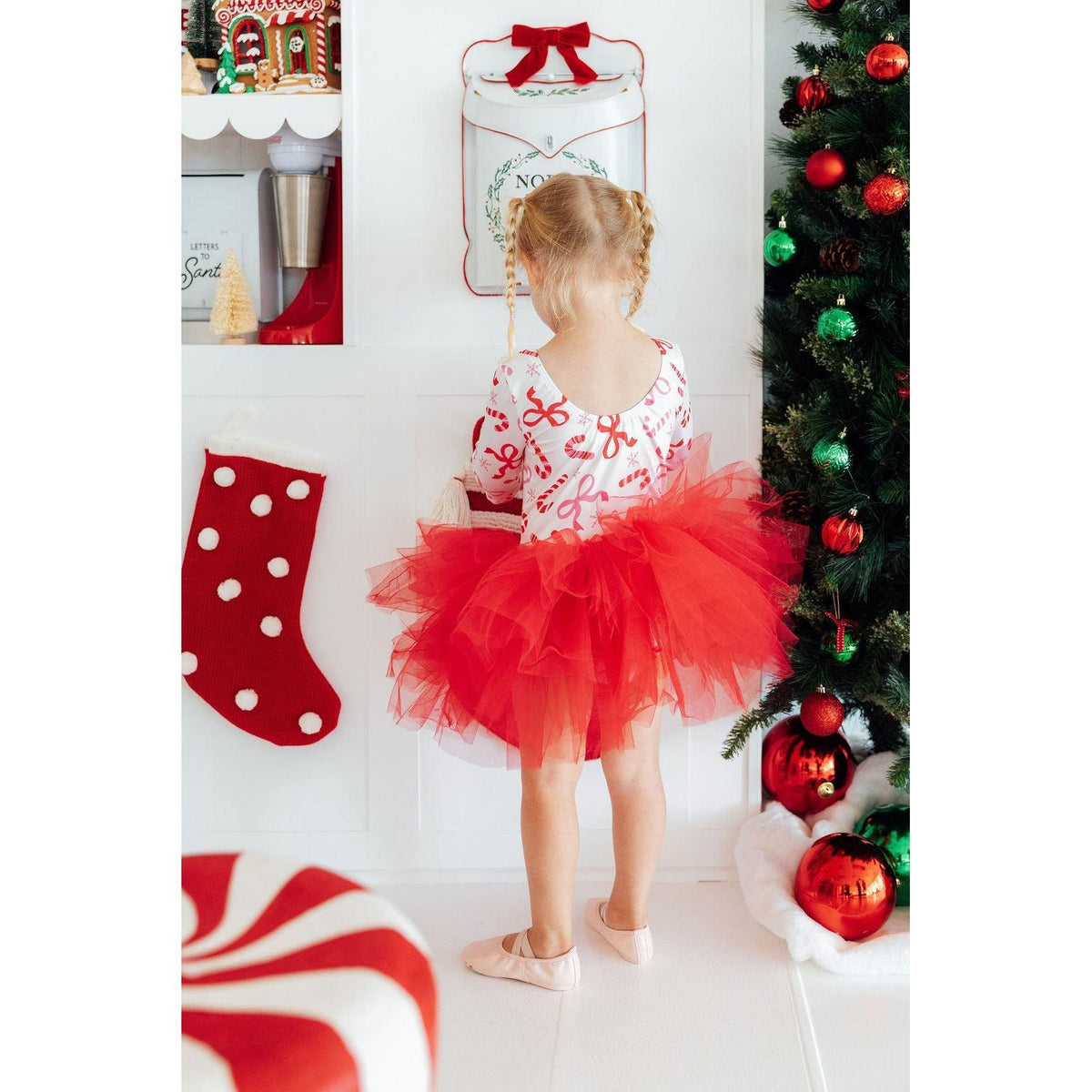 Candy Cane Lane 3/4 Tutu Leotard