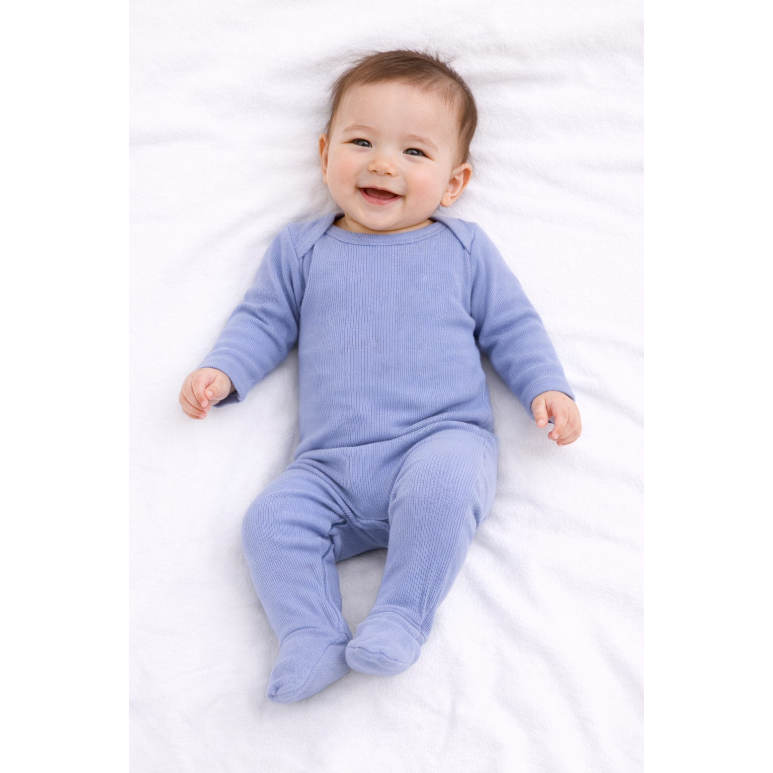 Variegated Rib Lap Tee Footie Pajama