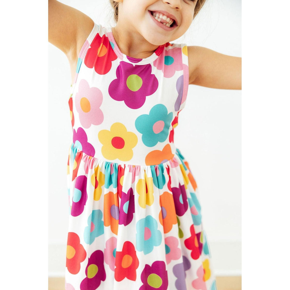 Cheerful Blooms Tank Twirl Dress