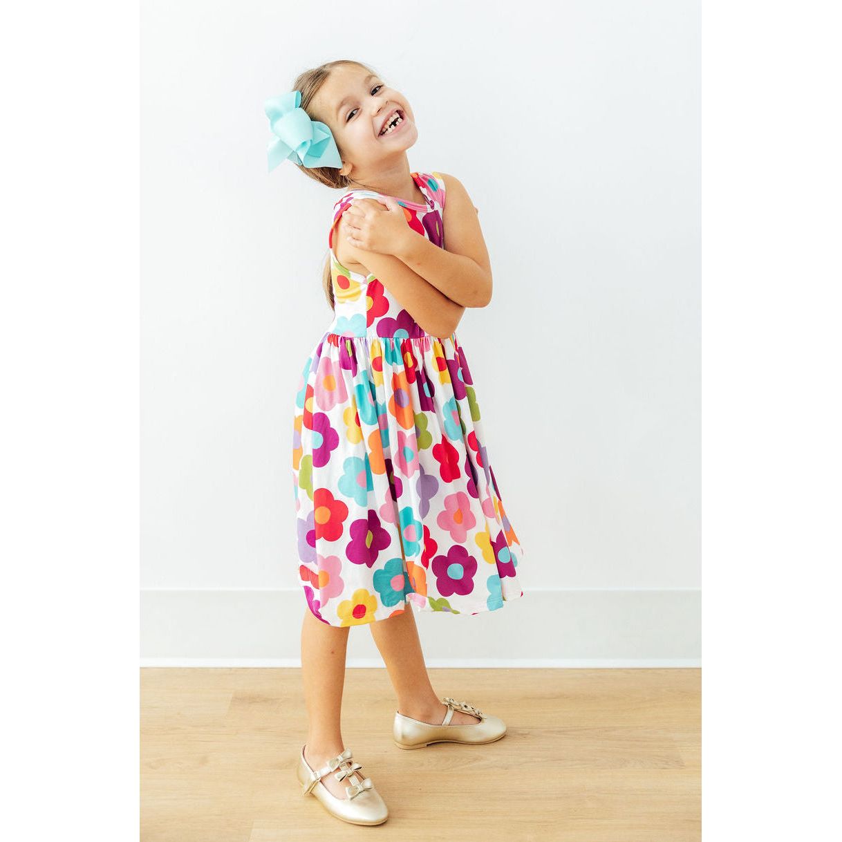 Cheerful Blooms Tank Twirl Dress