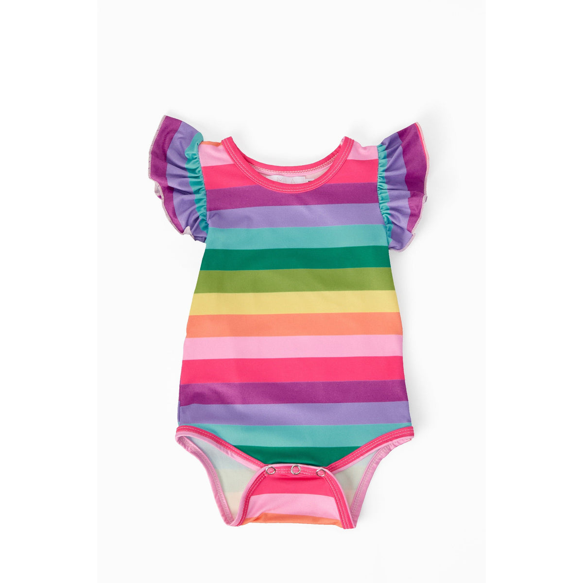 Cheerful Stripes S/S Flutter Bodysuit