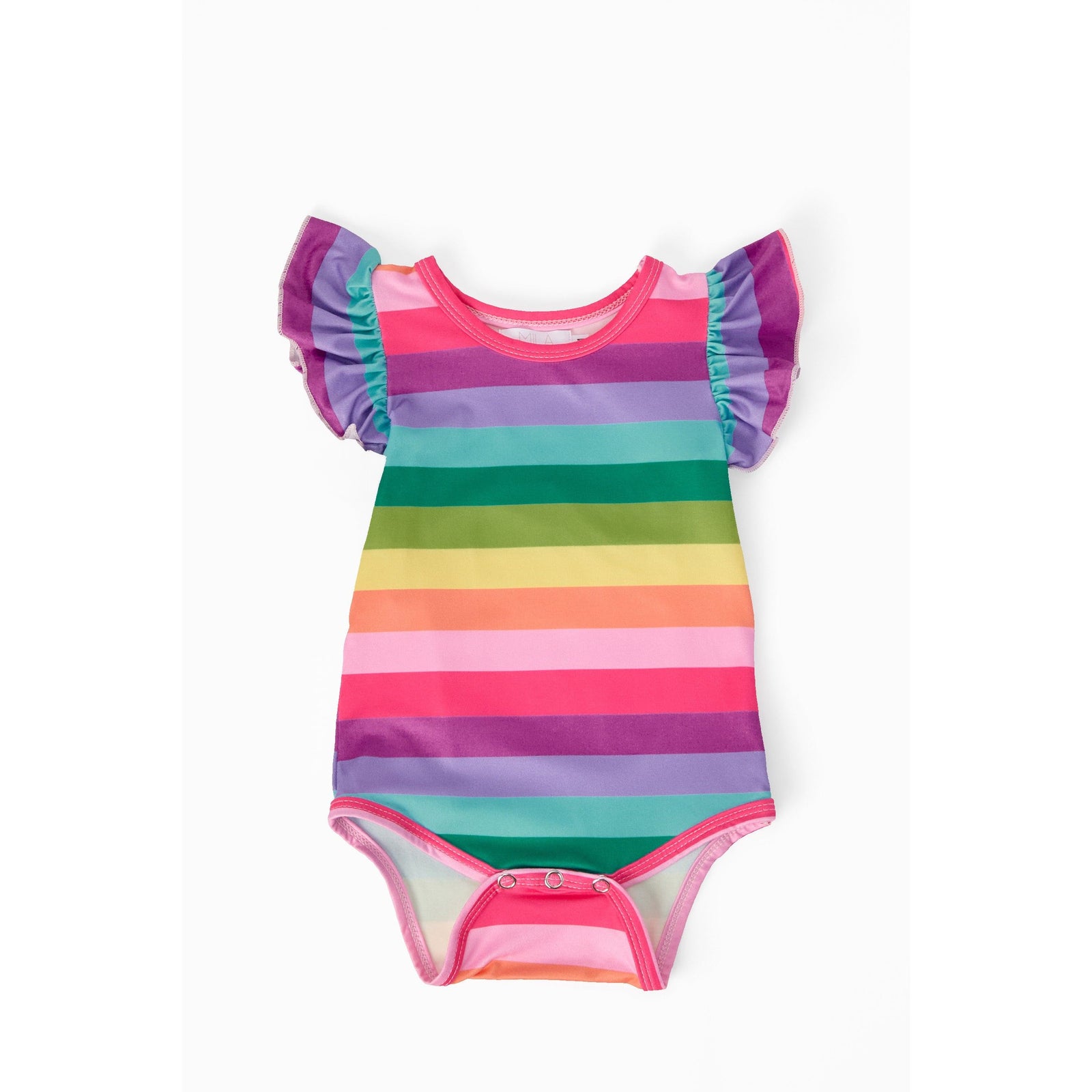 Cheerful Stripes S/S Flutter Bodysuit