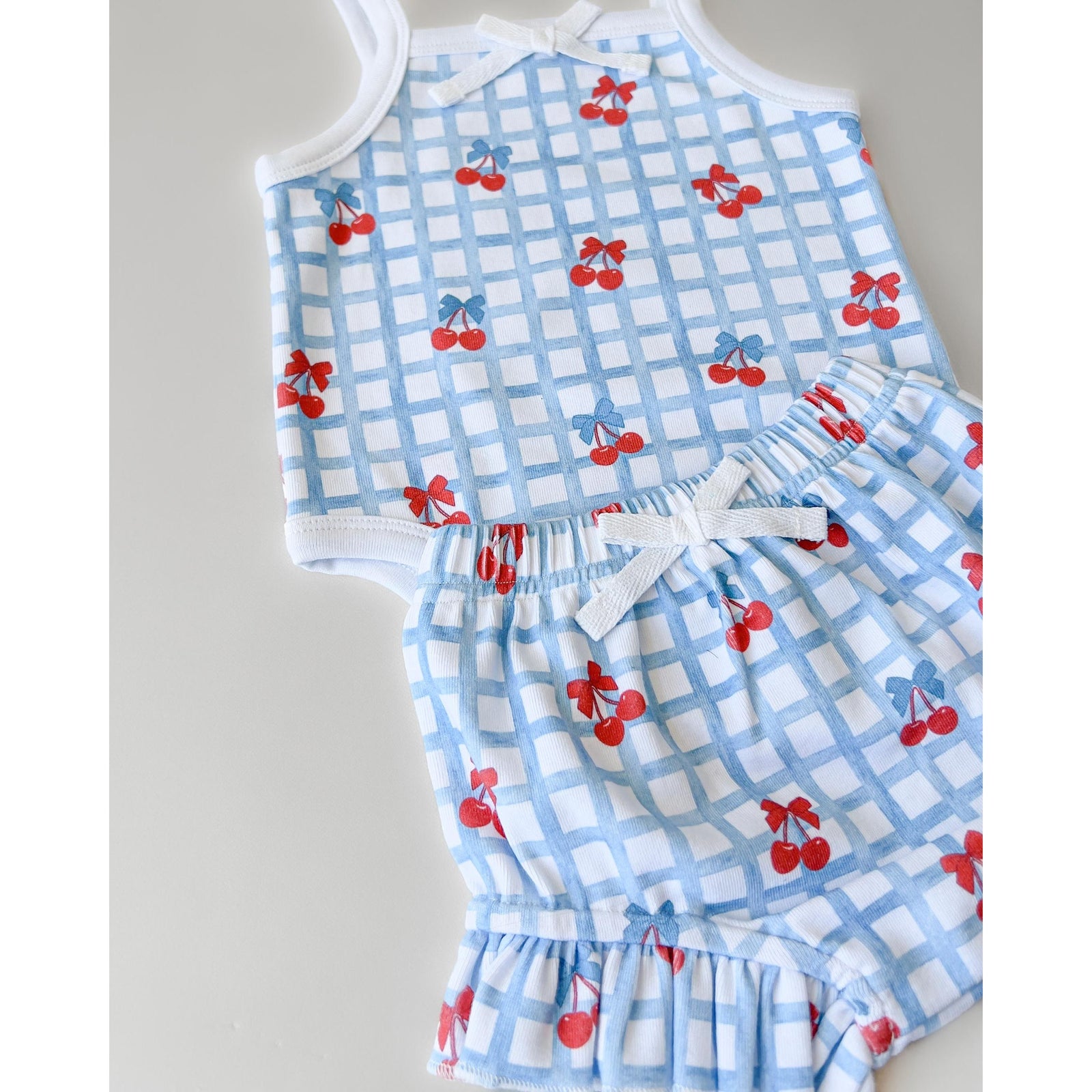 Shorts Set | Gingham Cherry