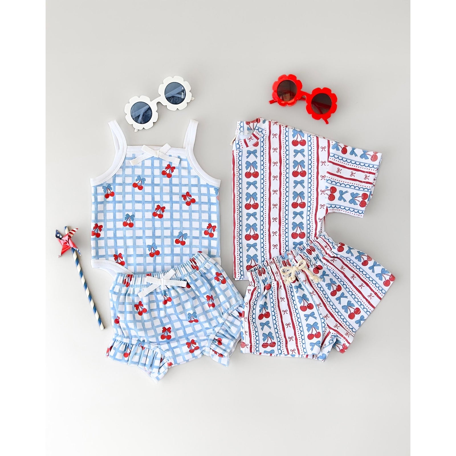 Shorts Set | Gingham Cherry