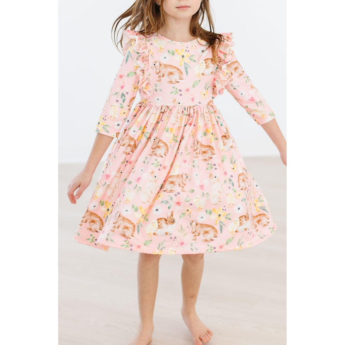 Chicks & Bunnies Ruffle Twirl Dress