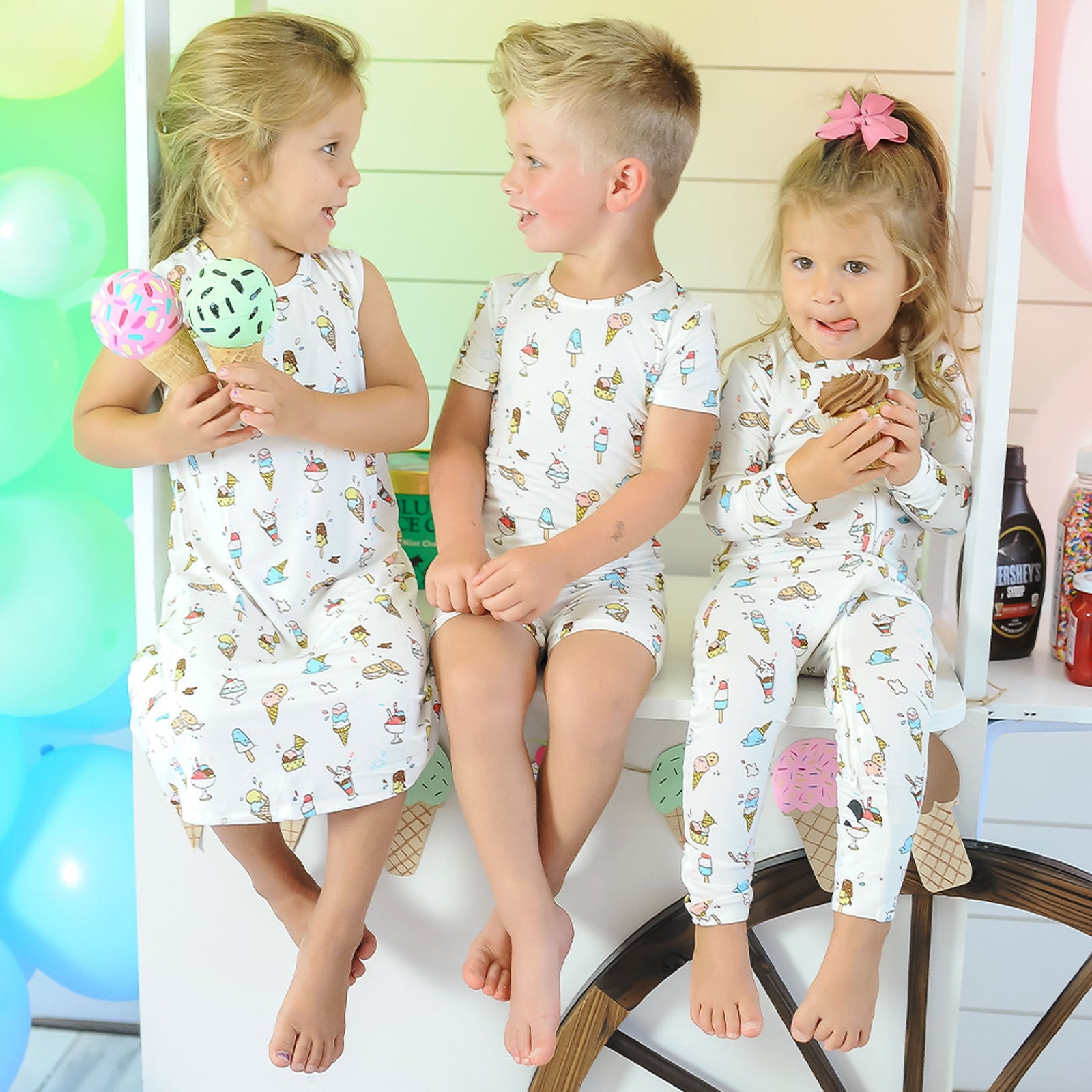 Ice Cream Bamboo Convertible Footie