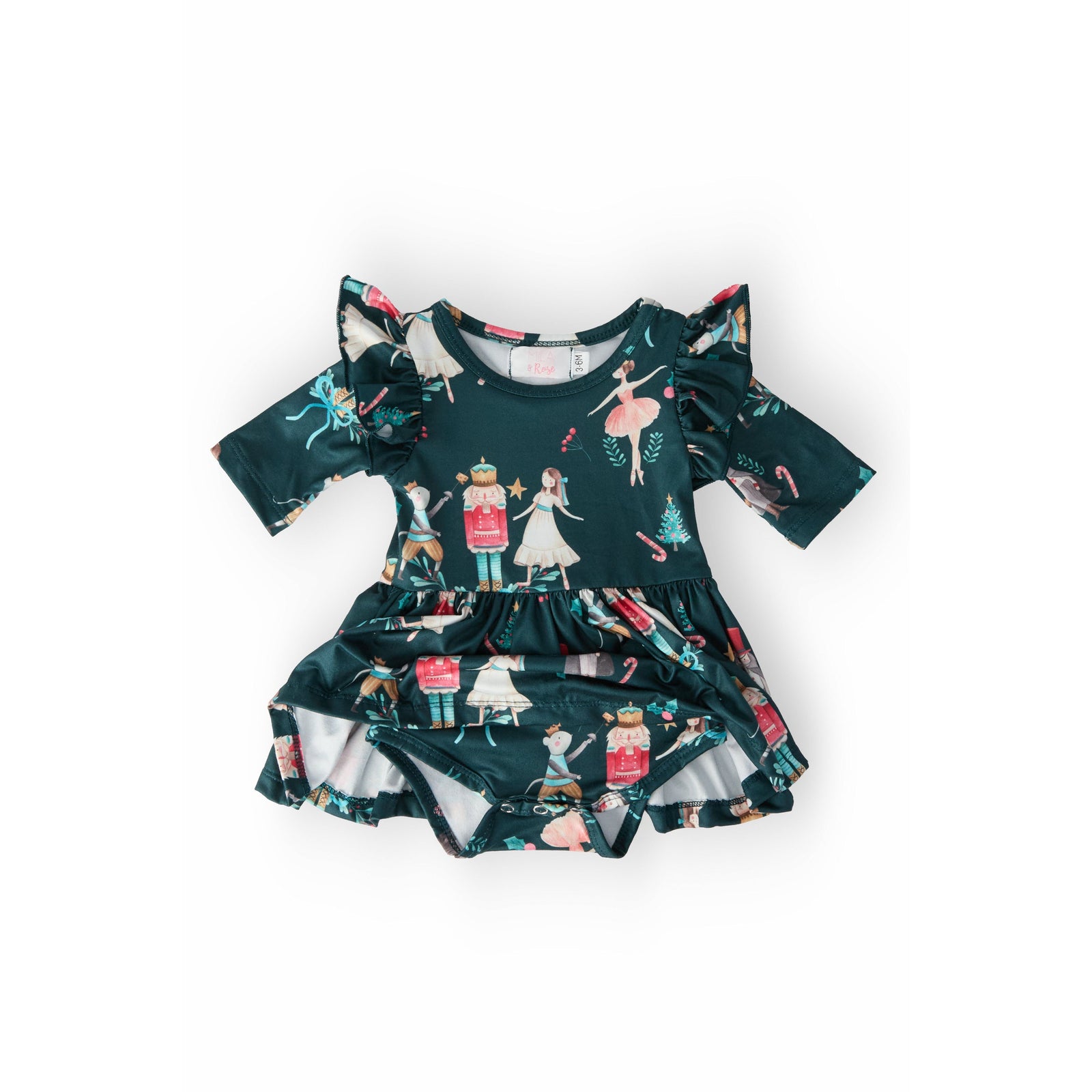 Christmas Ballet Twirl Flutter Bodysuit