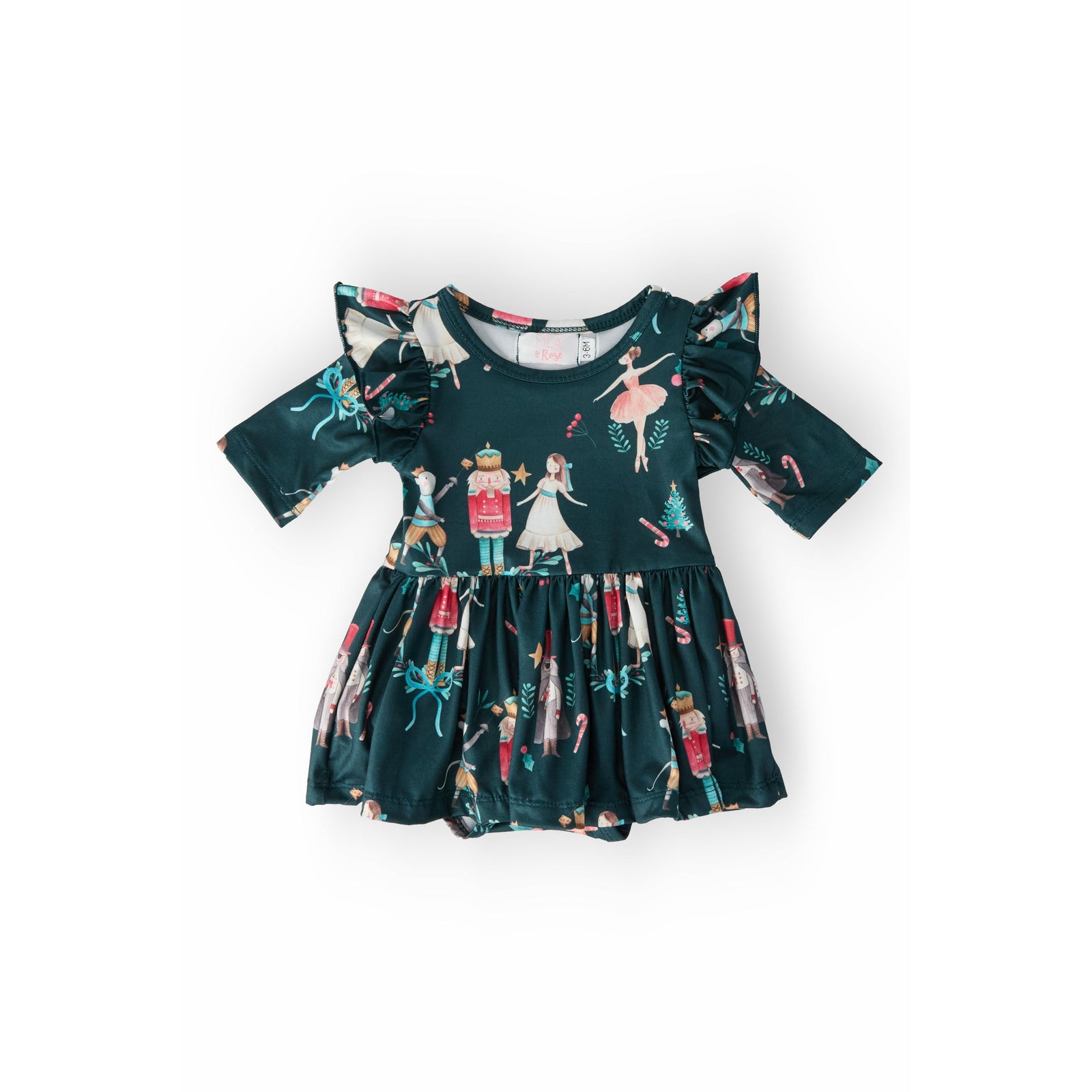 Christmas Ballet Twirl Flutter Bodysuit