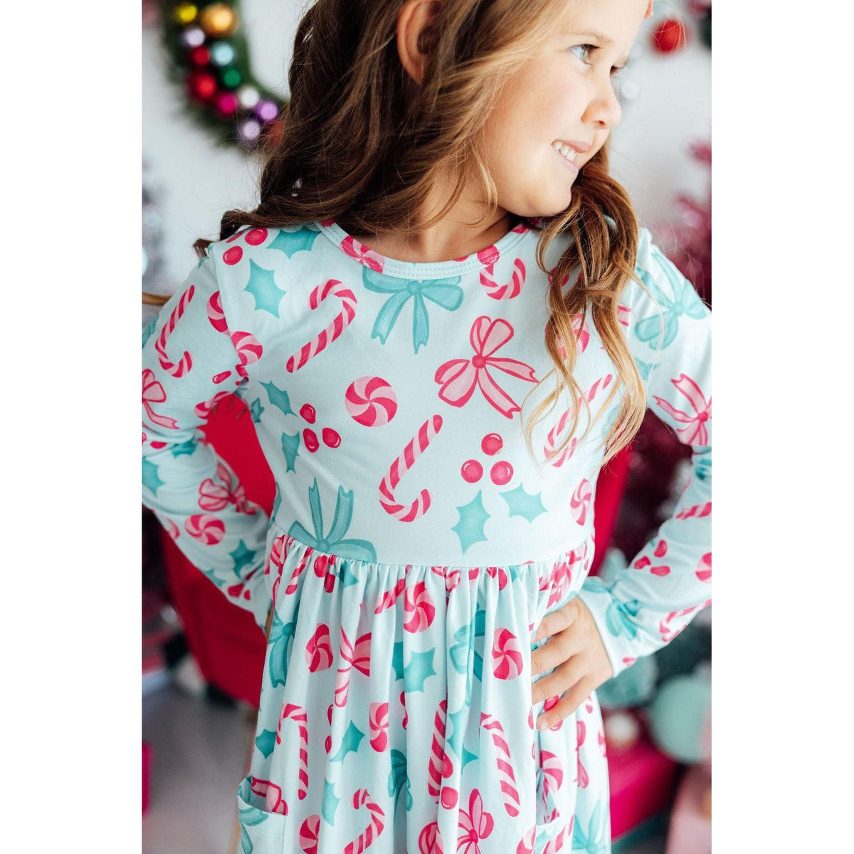 Christmas Cheer L/S Pocket Twirl Dress