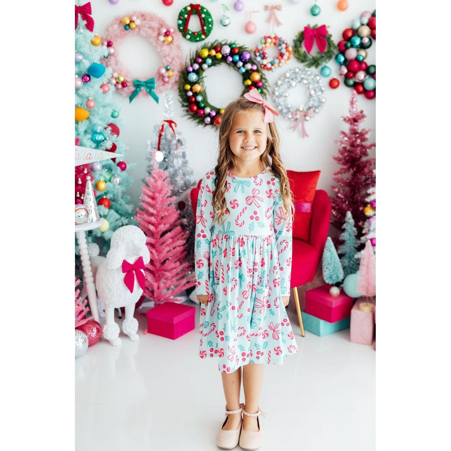 Christmas Cheer L/S Pocket Twirl Dress