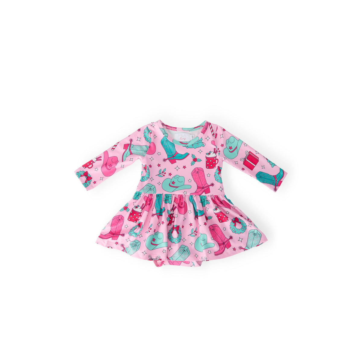 Christmas Cowgirl L/S Twirl Bodysuit
