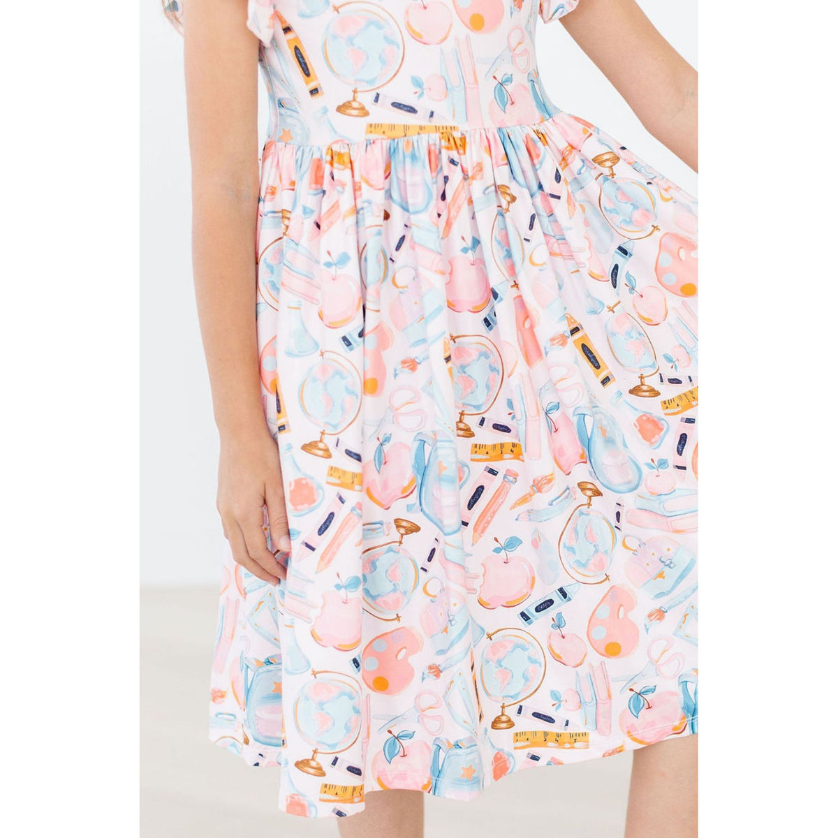 Class Act Flutter Sleeve Twirl Dress