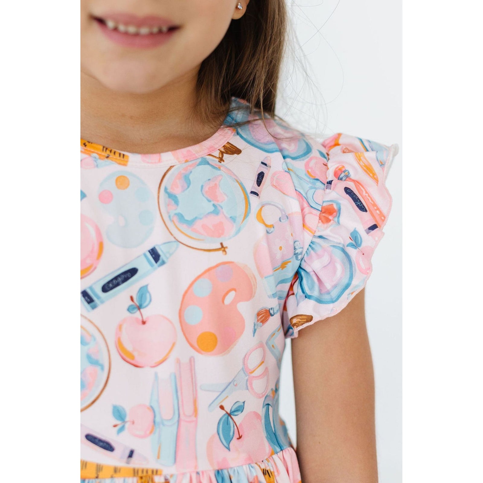Class Act Flutter Sleeve Twirl Dress
