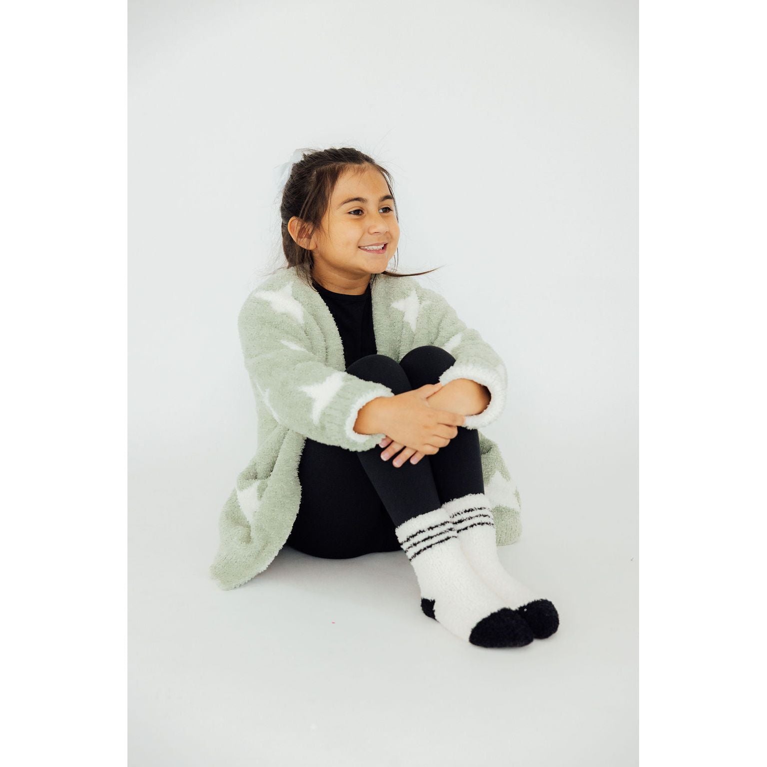 Sage/Coconut Star Cozy Cardigan