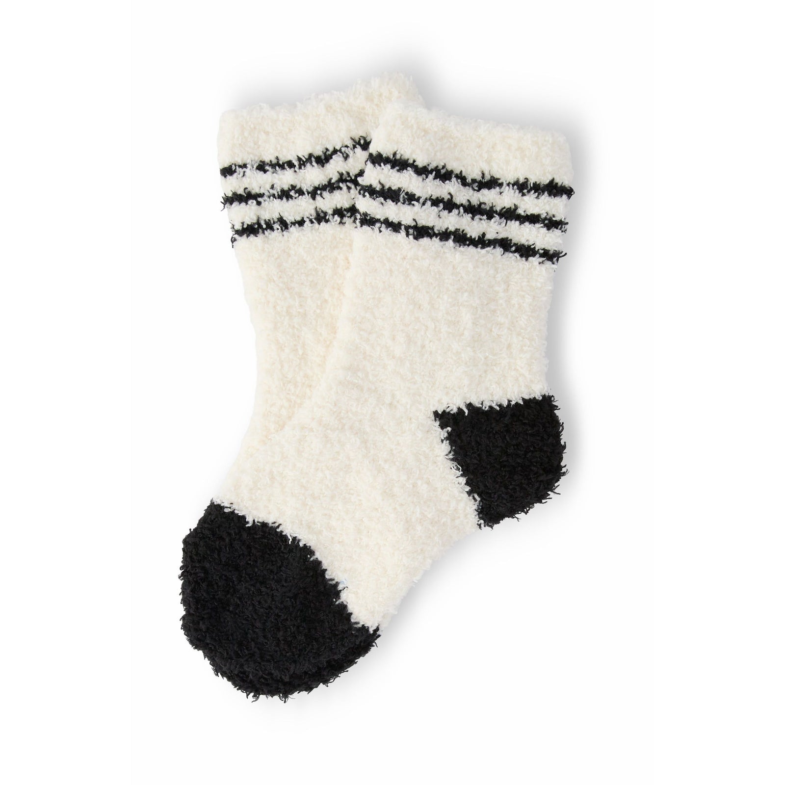 Coconut/Black Sporty Cozy Socks