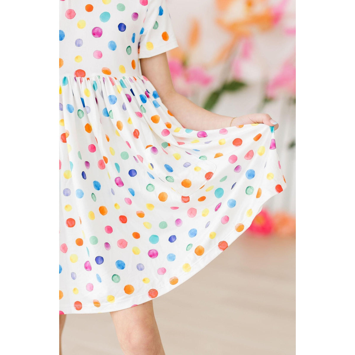 Colorful Dots S/S Pocket Twirl Dress