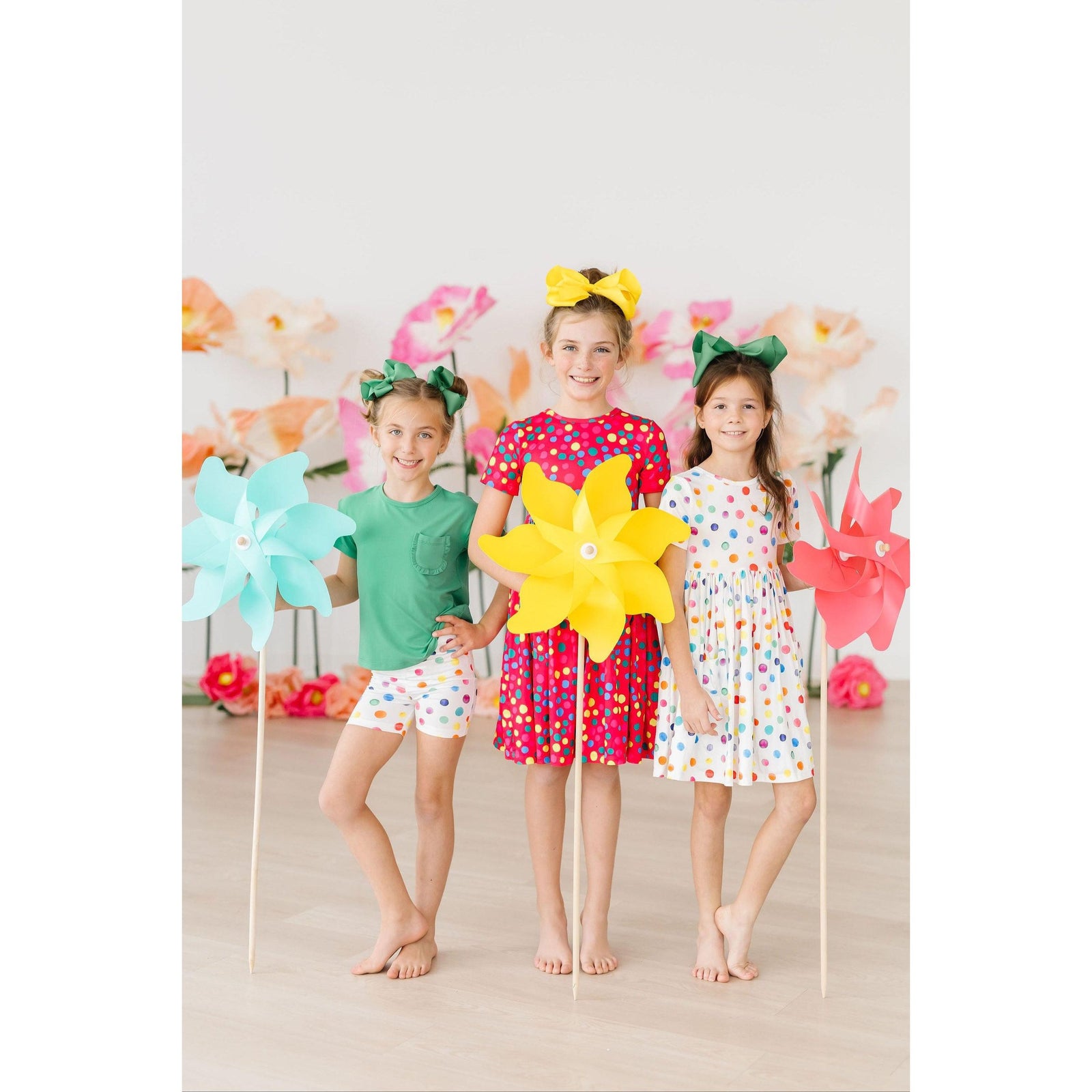 Colorful Dots Twirl Shorts