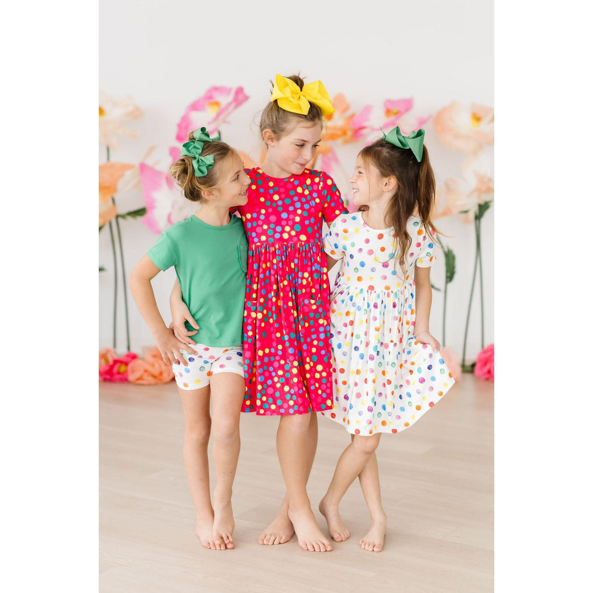 Colorful Dots Twirl Shorts