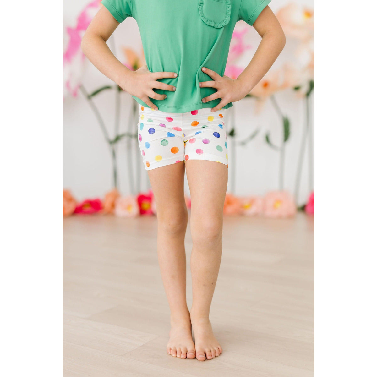 Colorful Dots Twirl Shorts