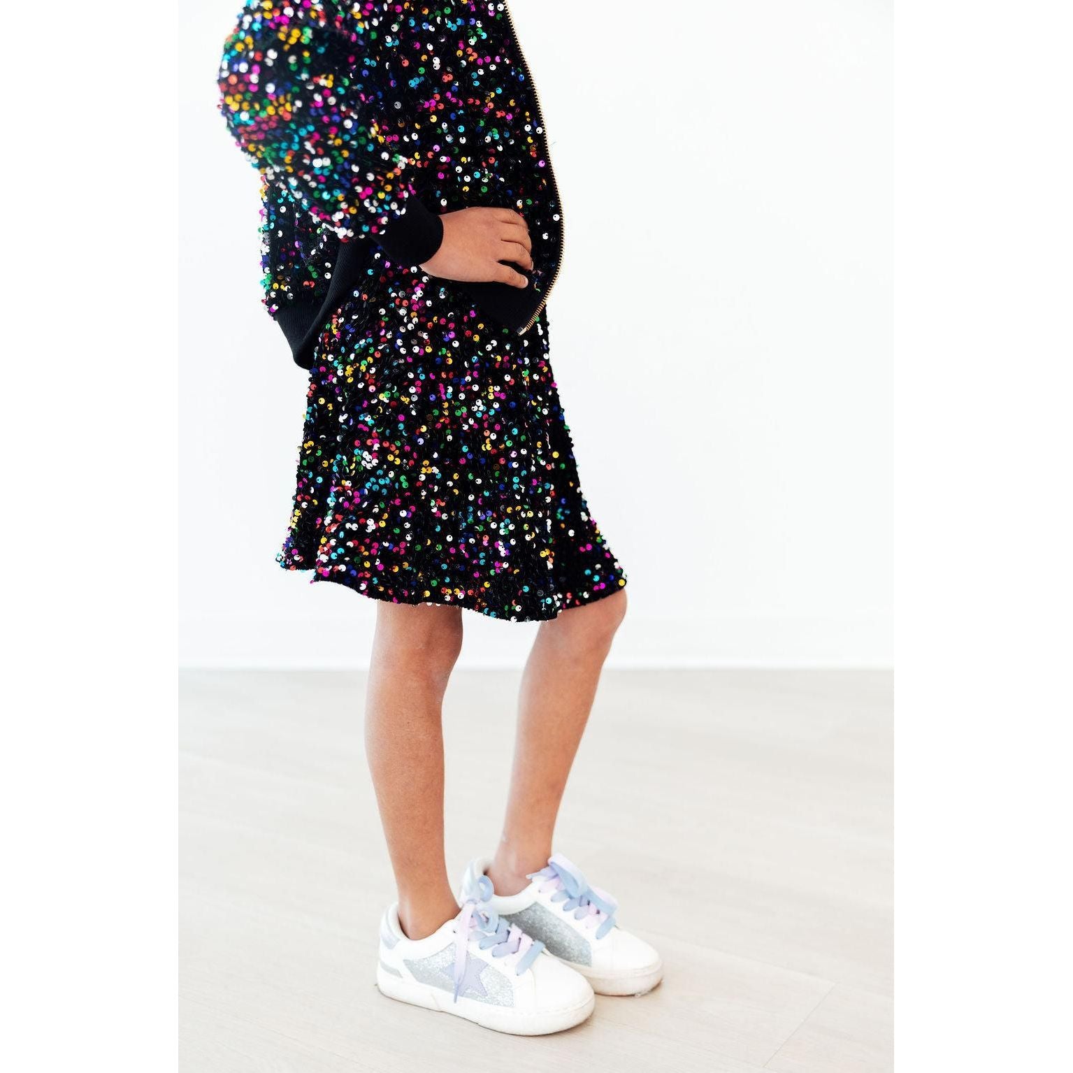 Confetti Velvet Sequin Twirl Skort